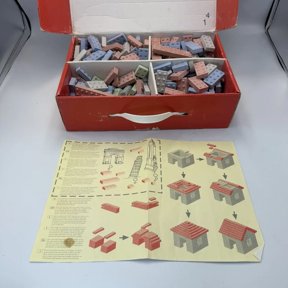 Anker Stones Real Construction Bricks 6 Colors 400+ Pieces Made In Germany